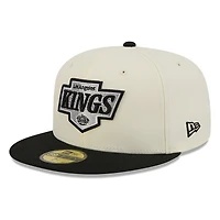 Los Angeles Kings Chrome White Two Tone Basic New Era 59FIFTY Fitted Hat