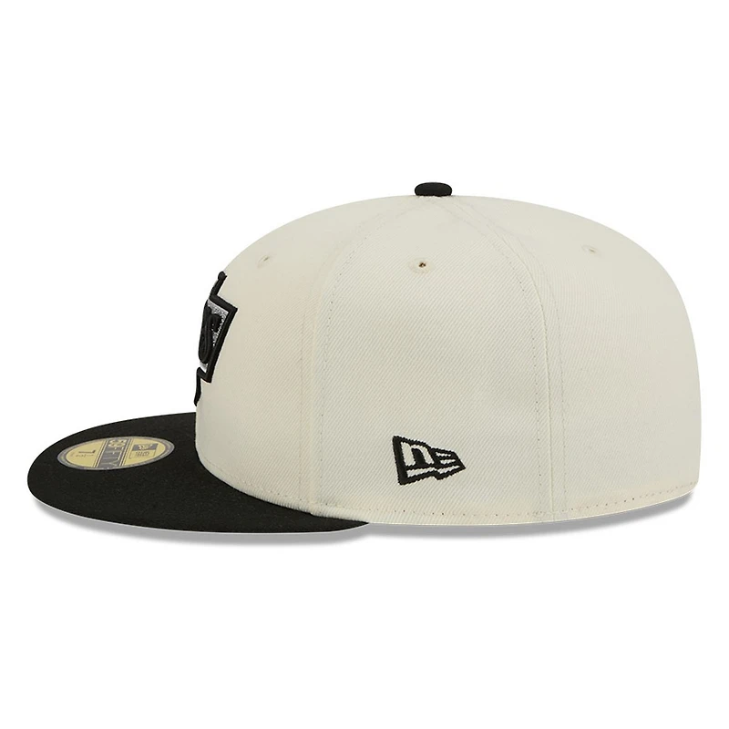 Los Angeles Kings Chrome White Two Tone Basic New Era 59FIFTY Fitted Hat