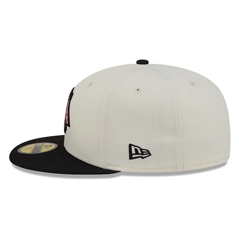Chicago Blackhawks Chrome White Two Tone Basic New Era 59FIFTY Fitted Hat