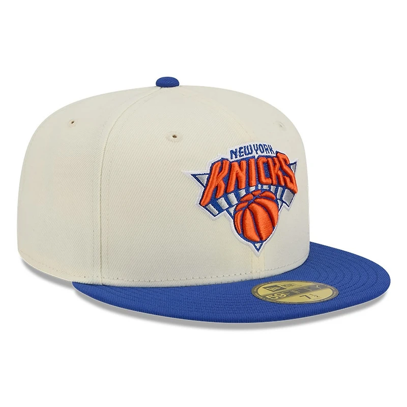 New York Knicks Chrome White Two Tone Basic Era 59FIFTY Fitted Hat