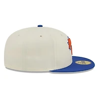 New York Knicks Chrome White Two Tone Basic Era 59FIFTY Fitted Hat
