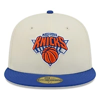 New York Knicks Chrome White Two Tone Basic Era 59FIFTY Fitted Hat