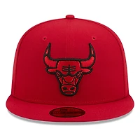 Chicago Bulls Scarlet Red and Black Basic New Era 59FIFTY Fitted Hat