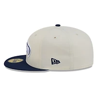 Seattle Seahawks Chrome White Two Tone Basic New Era 59FIFTY Fitted Hat