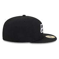 Seattle Seahawks Black White Outline Basic New Era 59FIFTY Fitted Hat