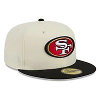 San Francisco 49ers Chrome White Two Tone Basic New Era 59FIFTY Fitted Hat