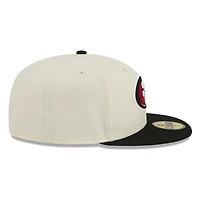 San Francisco 49ers Chrome White Two Tone Basic New Era 59FIFTY Fitted Hat