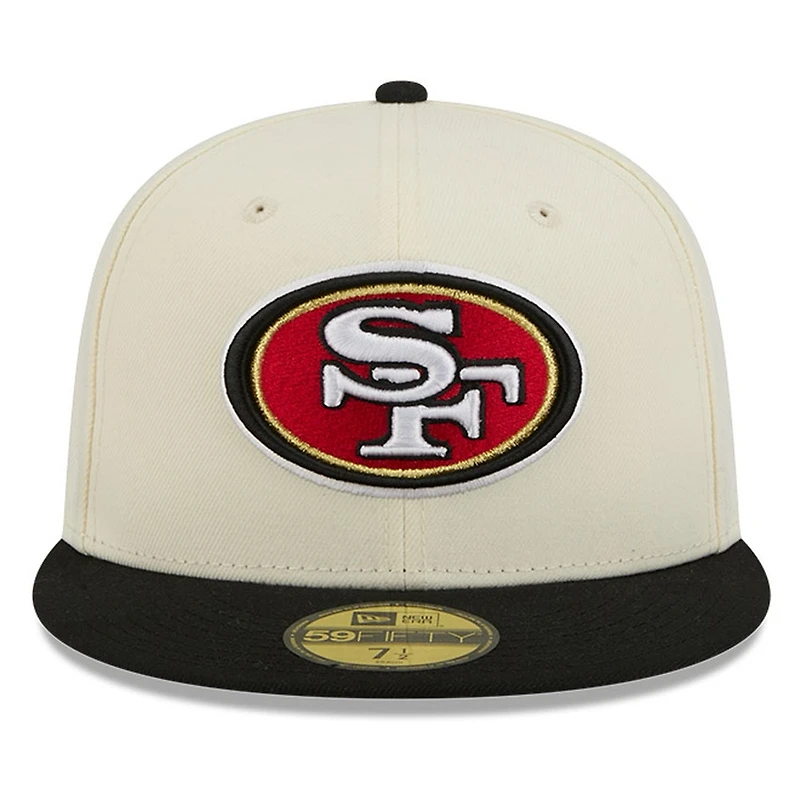 San Francisco 49ers Chrome White Two Tone Basic New Era 59FIFTY Fitted Hat