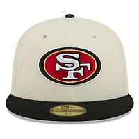 San Francisco 49ers Chrome White Two Tone Basic New Era 59FIFTY Fitted Hat