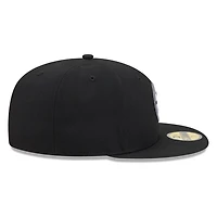 Pittsburgh Steelers Black White Outline Basic New Era 59FIFTY Fitted Hat