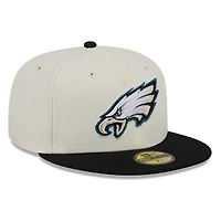 Philadelphia Eagles Chrome White Two Tone Basic New Era 59FIFTY Fitted Hat