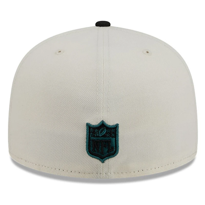 Philadelphia Eagles Chrome White Two Tone Basic New Era 59FIFTY Fitted Hat