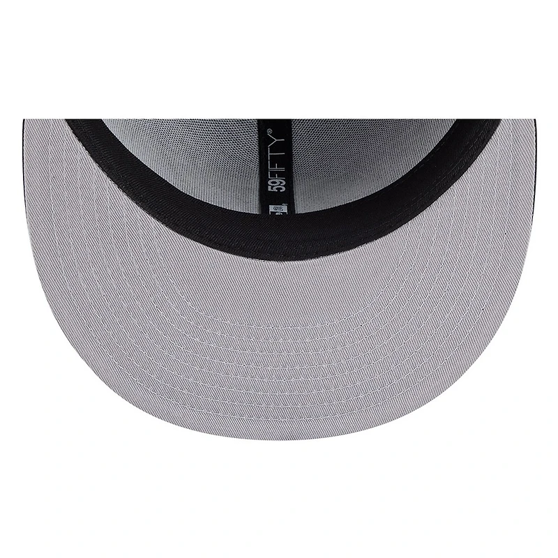 Philadelphia Eagles Black White Outline Basic New Era 59FIFTY Fitted Hat