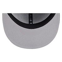 Philadelphia Eagles Black White Outline Basic New Era 59FIFTY Fitted Hat