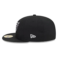 Philadelphia Eagles Black White Outline Basic New Era 59FIFTY Fitted Hat