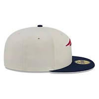 New England Patriots Chrome White Two Tone Basic Era 59FIFTY Fitted Hat