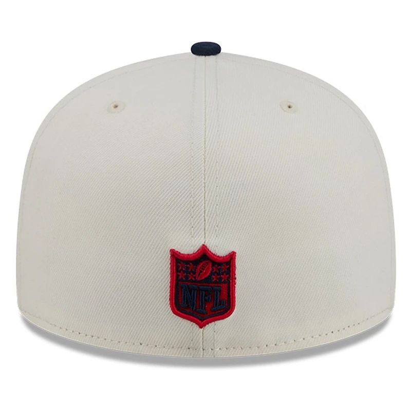 New England Patriots Chrome White Two Tone Basic Era 59FIFTY Fitted Hat