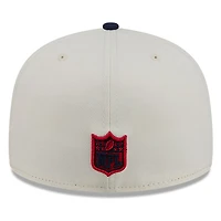 New England Patriots Chrome White Two Tone Basic Era 59FIFTY Fitted Hat