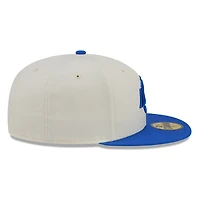 Los Angeles Rams Chrome White Two Tone Basic New Era 59FIFTY Fitted Hat