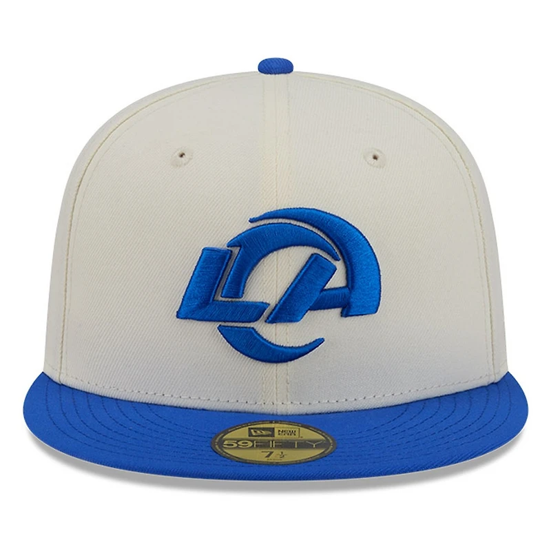Los Angeles Rams Chrome White Two Tone Basic New Era 59FIFTY Fitted Hat