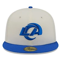 Los Angeles Rams Chrome White Two Tone Basic New Era 59FIFTY Fitted Hat