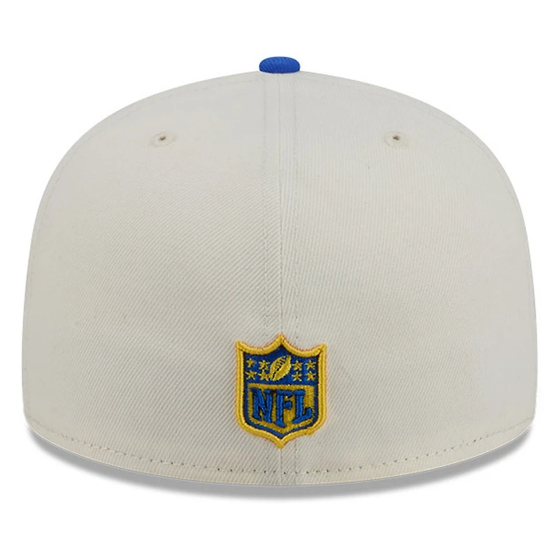 Los Angeles Rams Chrome White Two Tone Basic New Era 59FIFTY Fitted Hat