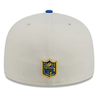 Los Angeles Rams Chrome White Two Tone Basic New Era 59FIFTY Fitted Hat