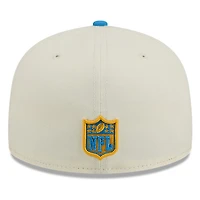 Los Angeles Chargers Chrome White Two Tone Basic New Era 59FIFTY Fitted Hat