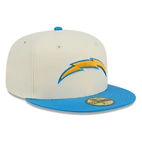 Los Angeles Chargers Chrome White Two Tone Basic New Era 59FIFTY Fitted Hat