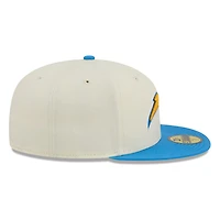 Los Angeles Chargers Chrome White Two Tone Basic New Era 59FIFTY Fitted Hat