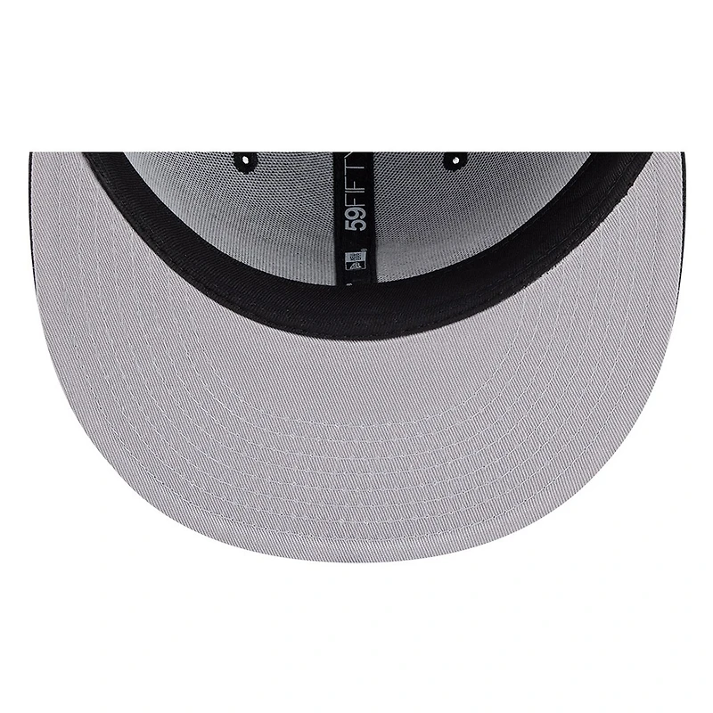 Los Angeles Chargers Black White Outline Basic New Era 59FIFTY Fitted Hat