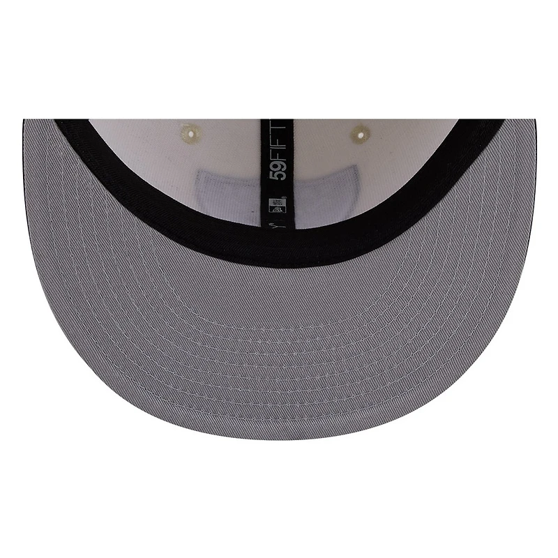 Las Vegas Raiders Chrome White Two Tone Basic New Era 59FIFTY Fitted Hat