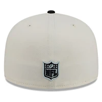 Las Vegas Raiders Chrome White Two Tone Basic New Era 59FIFTY Fitted Hat