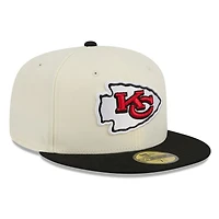 Kansas City Chiefs Chrome White Two Tone Basic New Era 59FIFTY Fitted Hat