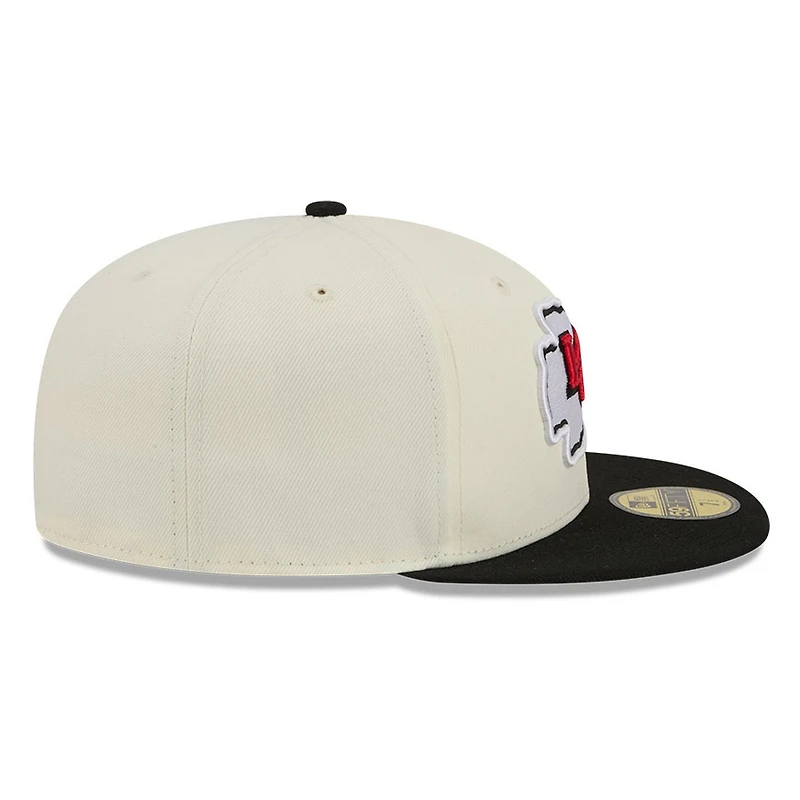 Kansas City Chiefs Chrome White Two Tone Basic New Era 59FIFTY Fitted Hat