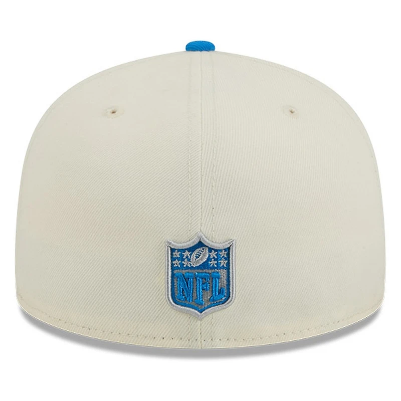 Detroit Lions Chrome White Two Tone Basic New Era 59FIFTY Fitted Hat