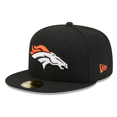Denver Broncos Black and Team Color Basic New Era 59FIFTY Fitted Hat