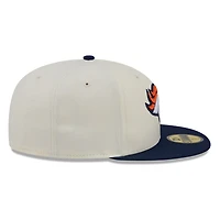 Denver Broncos Chrome White Two Tone Basic New Era 59FIFTY Fitted Hat