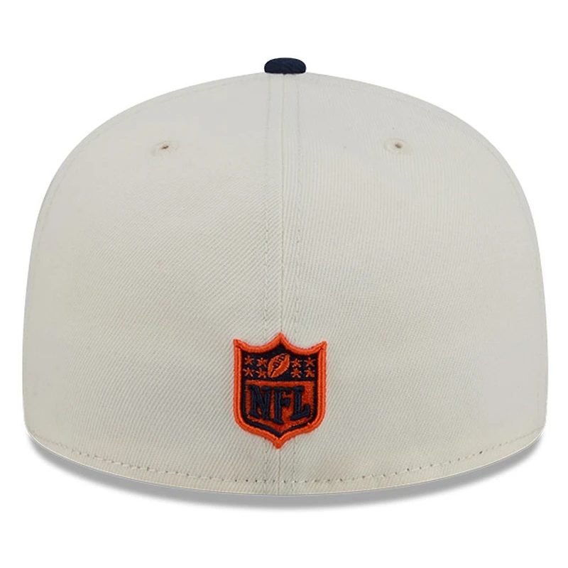 Denver Broncos Chrome White Two Tone Basic New Era 59FIFTY Fitted Hat