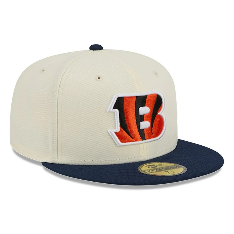 Cincinnati Bengals Chrome White Two Tone Basic New Era 59FIFTY Fitted Hat