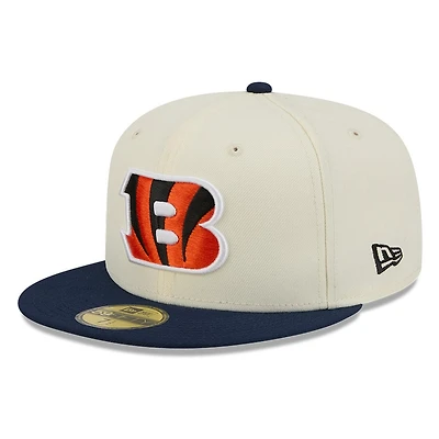Cincinnati Bengals Chrome White Two Tone Basic New Era 59FIFTY Fitted Hat