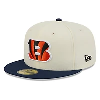 Cincinnati Bengals Chrome White Two Tone Basic New Era 59FIFTY Fitted Hat