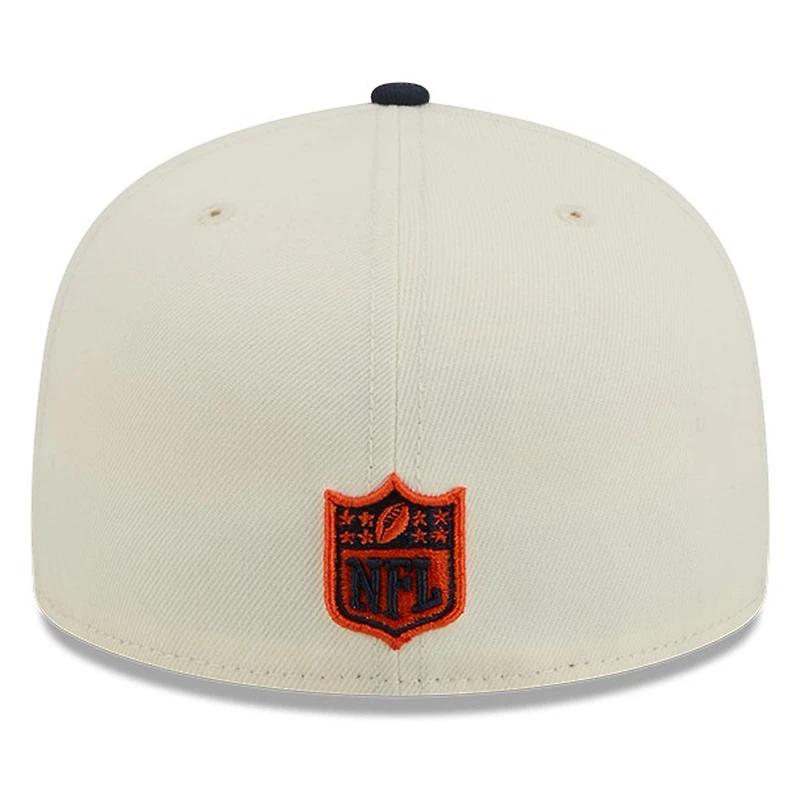 Chicago Bears Chrome White Two Tone Basic New Era 59FIFTY Fitted Hat