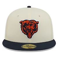 Chicago Bears Chrome White Two Tone Basic New Era 59FIFTY Fitted Hat