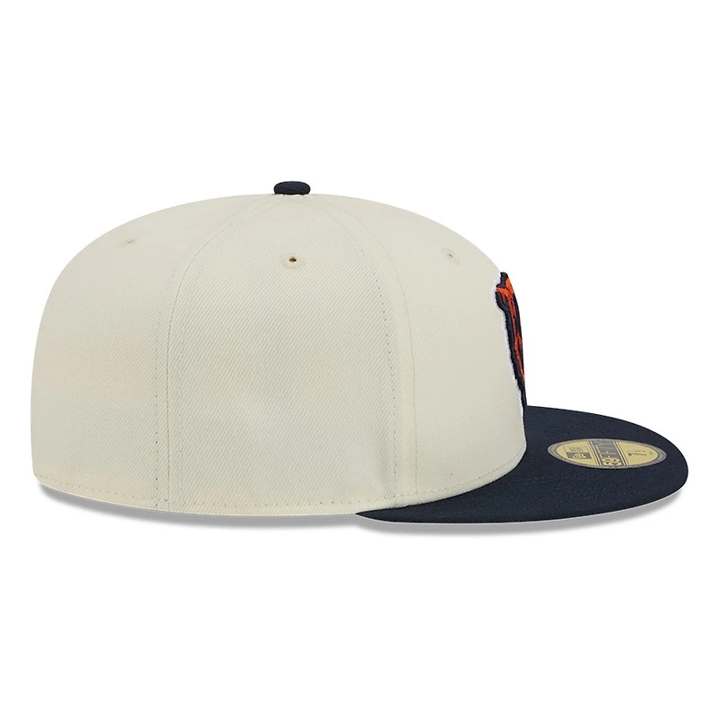 Chicago Bears Chrome White Two Tone Basic New Era 59FIFTY Fitted Hat
