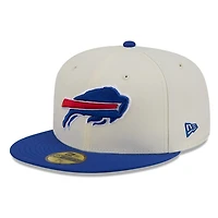 Buffalo Bills Chrome White Two Tone Basic New Era 59FIFTY Fitted Hat