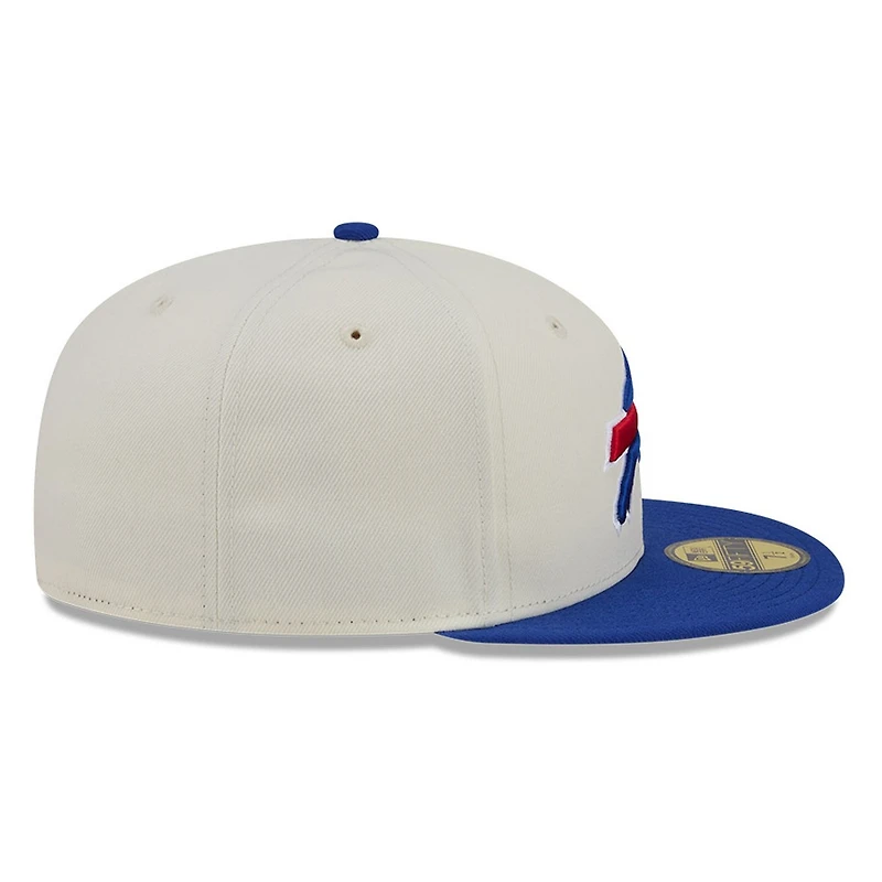 Buffalo Bills Chrome White Two Tone Basic New Era 59FIFTY Fitted Hat