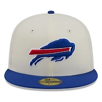 Buffalo Bills Chrome White Two Tone Basic New Era 59FIFTY Fitted Hat