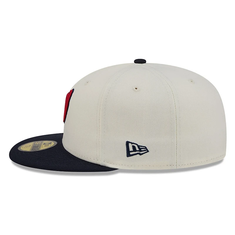 Washington Nationals Chrome White Two Tone Basic New Era 59FIFTY Fitted Hat