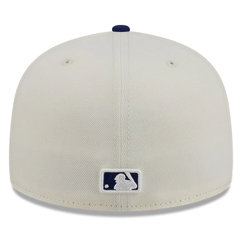 Texas Rangers Chrome White Two Tone Basic New Era 59FIFTY Fitted Hat